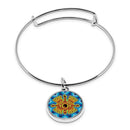 Evil Eye Cuff Bracelet With Pendant