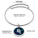 Zodiac Sign Cuff Bracelet with pendant