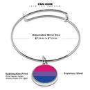 Pride Flag Cuff Bracelet With Pendant