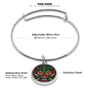 Balinese Barong Mask Cuff bracelet with pendant