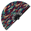 Military Camouflage Bamboo Hand Fan