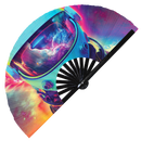 Astronaut Galaxy | Bamboo hand fan