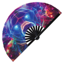 Bear Neon Bamboo hand fan