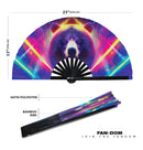 Bear Neon Bamboo hand fan
