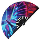 Butterfly Neon Bamboo hand fan
