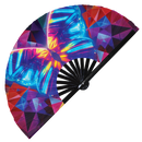 Butterfly Neon Bamboo hand fan