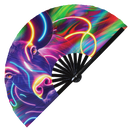 Cow Neon Bamboo Hand Fan