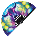 Cow Neon Bamboo Hand Fan