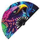 Eagle Neon Bamboo Hand Fan