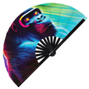 Gorilla Neon Bamboo Hand Fan
