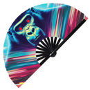 Gorilla Neon Bamboo Hand Fan
