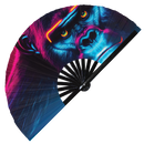 Gorilla Neon Bamboo Hand Fan