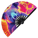 Koala Neon Bamboo Hand Fan