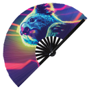 Koala Neon Bamboo Hand Fan