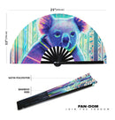 Koala Neon Bamboo Hand Fan