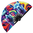 Llama Neon Bamboo Hand Fan