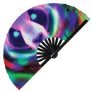 Neon Panda Bamboo Hand Fan