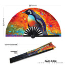 Penguin Trippy Bamboo Hand Fan
