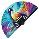 Penguin Trippy Bamboo Hand Fan