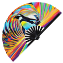 Penguin Trippy Bamboo Hand Fan