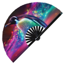 Penguin Trippy Bamboo Hand Fan
