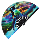 Penguin Trippy Bamboo Hand Fan