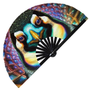 Penguin Trippy Bamboo Hand Fan