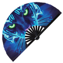 Neon Cats Bamboo Hand Fan