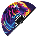 Tiger Neon Bamboo Hand Fan