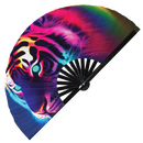 Tiger Neon Bamboo Hand Fan