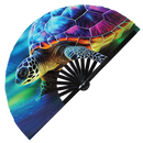 Turtle Neon Bamboo Foldable Hand Fan