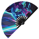 Wolf Neon hand fan