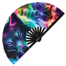 Wolf Neon hand fan
