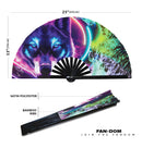 Wolf Neon hand fan