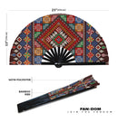 Palestinian Embroidery Tatreez Bamboo Hand Fan