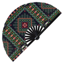 Palestinian Embroidery Tatreez Bamboo Hand Fan