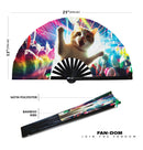 Party Cat Rave Kitty 2 Bamboo Hand Fan