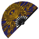 Phoenix Bird Hand Fan UV Glow Foldable Bamboo Fan Legendary Flying Fire Red Mythical Phoenix Burning Wing Flames Illustration Handheld Rave Party Event Concert Fans