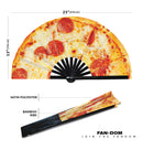 Pizza 2 Bamboo Hand Fan