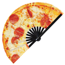 Pizza 2 Bamboo Hand Fan