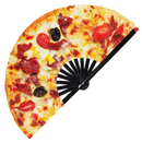 Pizza 2 Bamboo Hand Fan