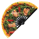 Pizza 2 Bamboo Hand Fan