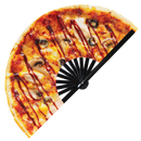 Pizza 2 Bamboo Hand Fan