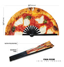 Pizza Bamboo Hand Fan