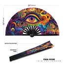 Eye Trippy Psychedelic Bamboo Hand Fan