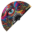 Eye Trippy Psychedelic Bamboo Hand Fan