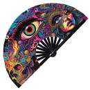 Eye Trippy Psychedelic Bamboo Hand Fan