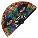 Eye Trippy Psychedelic Bamboo Hand Fan