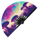 Psychedelic Mushroom 2 Bamboo Hand Fan