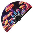 Psychedelic Mushroom 2 Bamboo Hand Fan